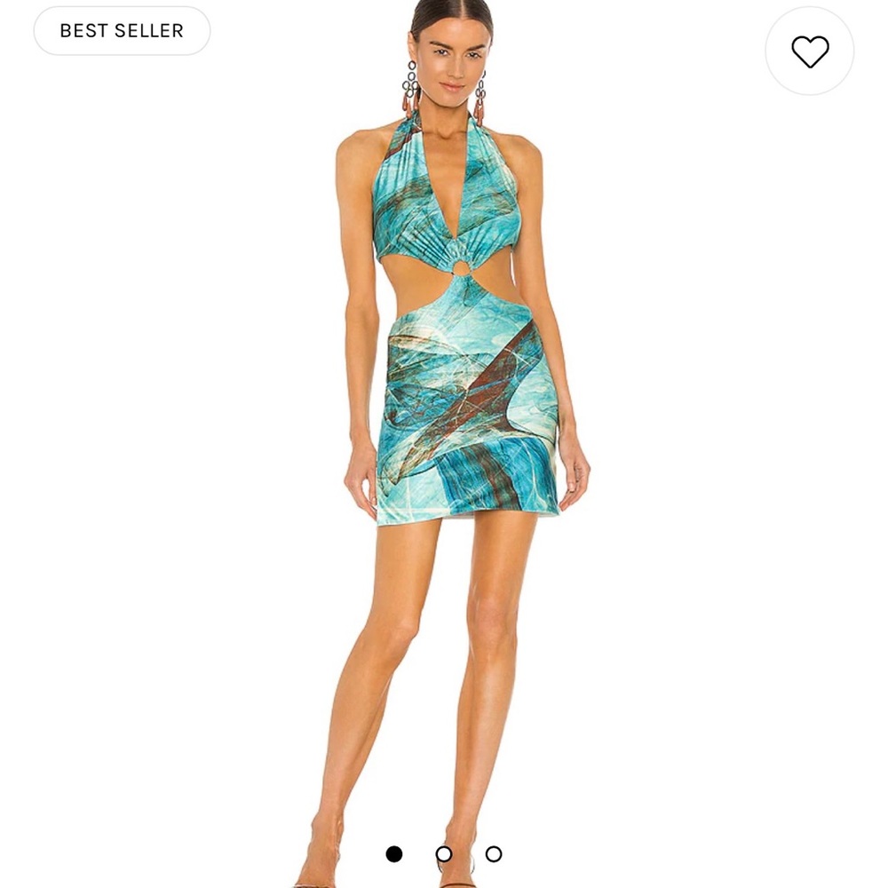 Gaia Mini Dress in Ocean Blue